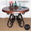 round dinning table mesquite wood 1251DM