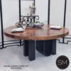round dinning table natural copper 1258DC