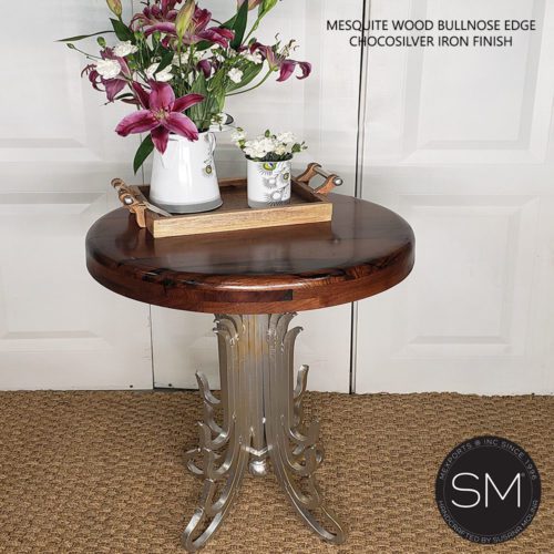 small ocassional table mesquite wood top 1245BBM