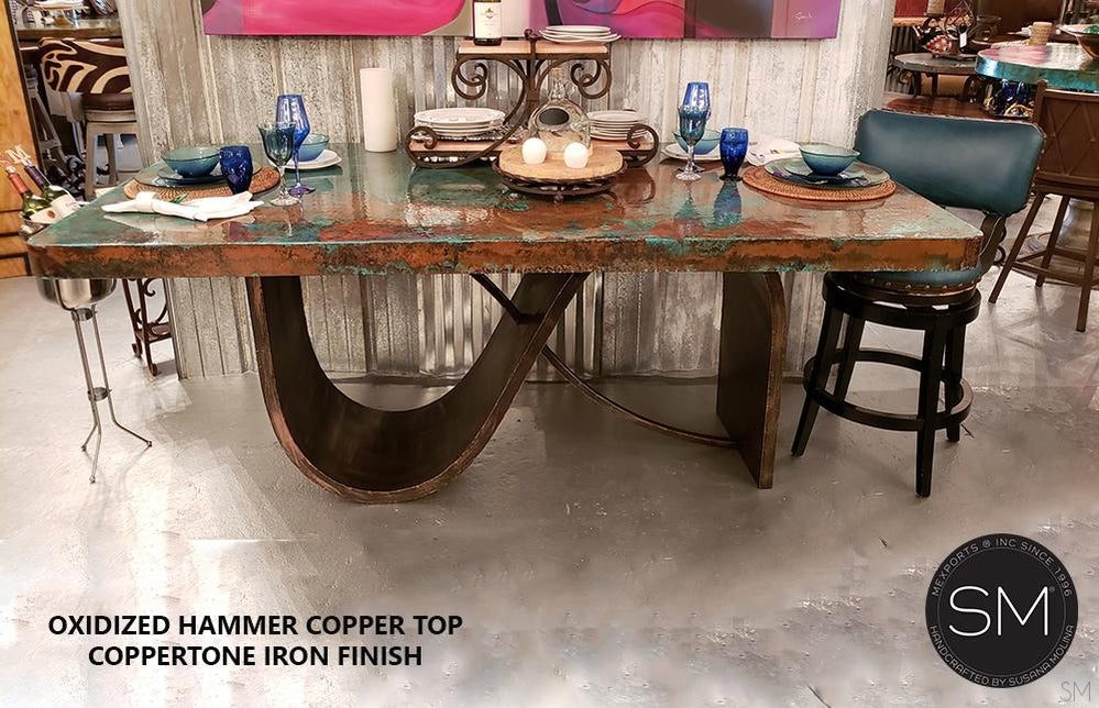 1257IC - Hammered Copper Table
