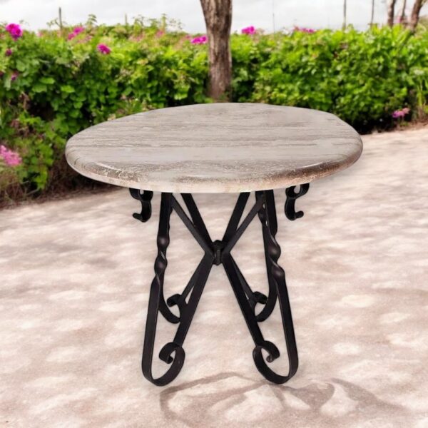 Travertine Stone Bistro Tall Table