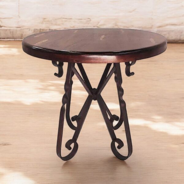 Mesquite Wood Round Bar Table