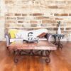 Rustic Hammer Copper Square Table