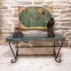 Hammered Copper Rectangular Console Table