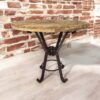 Travertine Round Bar Table