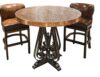 Hammered Copper Round Dining Table