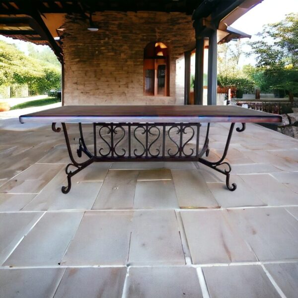 Modern Mesquite Top Rectangular Dining Table