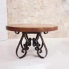Round Dining Table In Hammered Copper