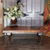 Tuscan Style Hammered Copper Square Table