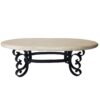  Cream Oval Coffee Table