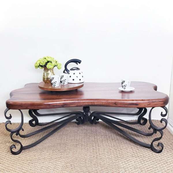 Modern Ranch Rectangular Live Edge Mesquite Coffee Table