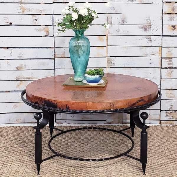 Hammer Copper Deluxe Round Coffee Table