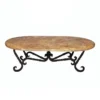 Travertine Oval coffee table