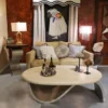 Rustic Oval Coffee Table