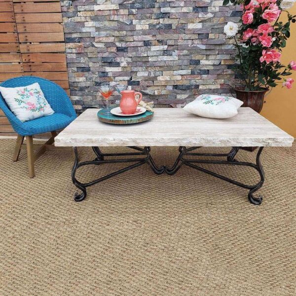 High End Rectangular Travertine STONE Coffee Table