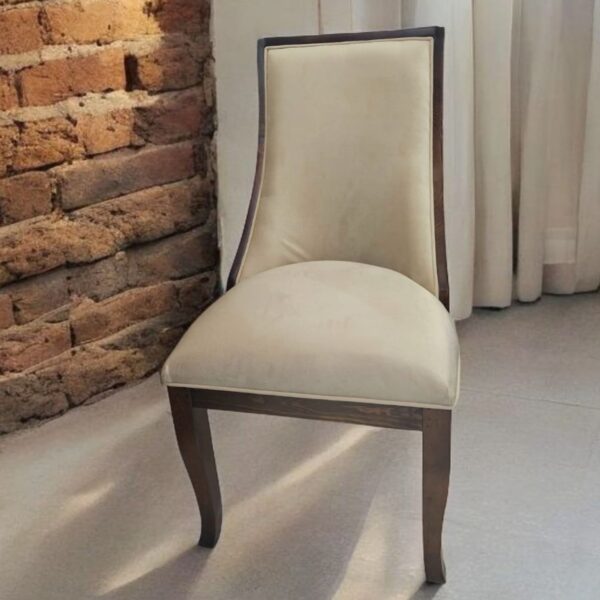 Venecia Banak Wood Chair – Custom Upholstered in Genuine Leather